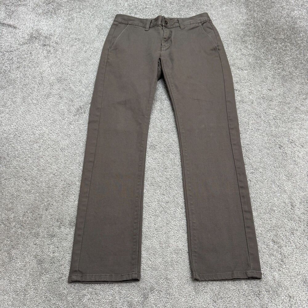 KR3W Krew Slim Fit Denim Pants 32x30 Dark Gray Flat Front Stretch Skate Casual